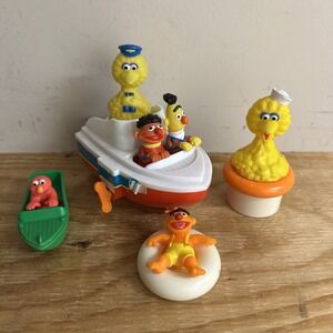Vintage Sesame Street Tub Puzzle Boat Bath  Bathtub Toy Big Bird Illco